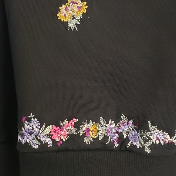 H&M X Giambattista Valli Embroidered Rhinestone Unisex Sweatshirt Sz XS - Picture 5 of 15